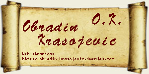 Obradin Krasojević vizit kartica